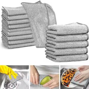 Pack of 10 Kitchen Steel Mesh Wire Dishwasher Cleaning Cloth
