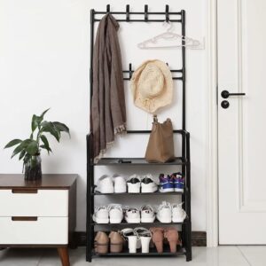 Multi-Function Shoes Rack With Hanger, Living Room Clothes Storage Rack